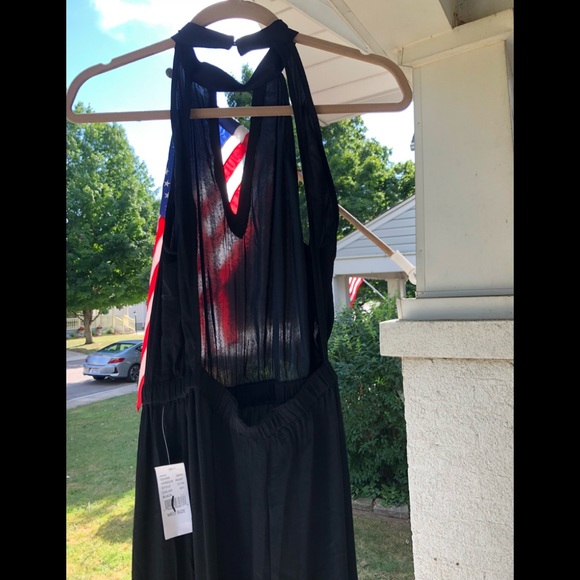 Kendall & Kylie black choker neck jumpsuit NWT - Picture 6 of 8